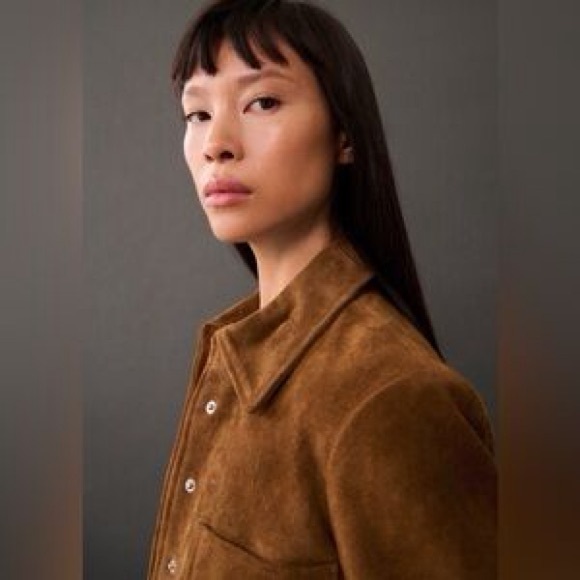 Mango NWT Brown Suede Leather Jacket - Picture 5 of 8